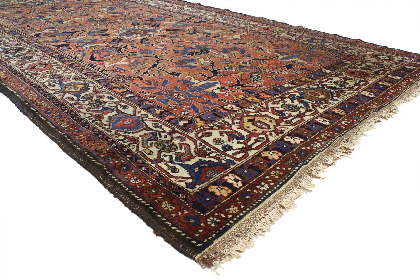 7 x 12 Antique Persian Bijar Rug 76945