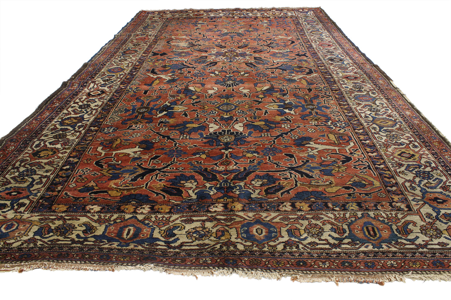 7 x 12 Antique Persian Bijar Rug 76945