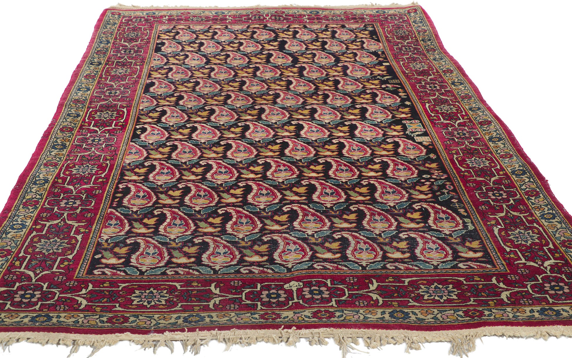 4 x 7 Antique Persian Kerman Rug 76946