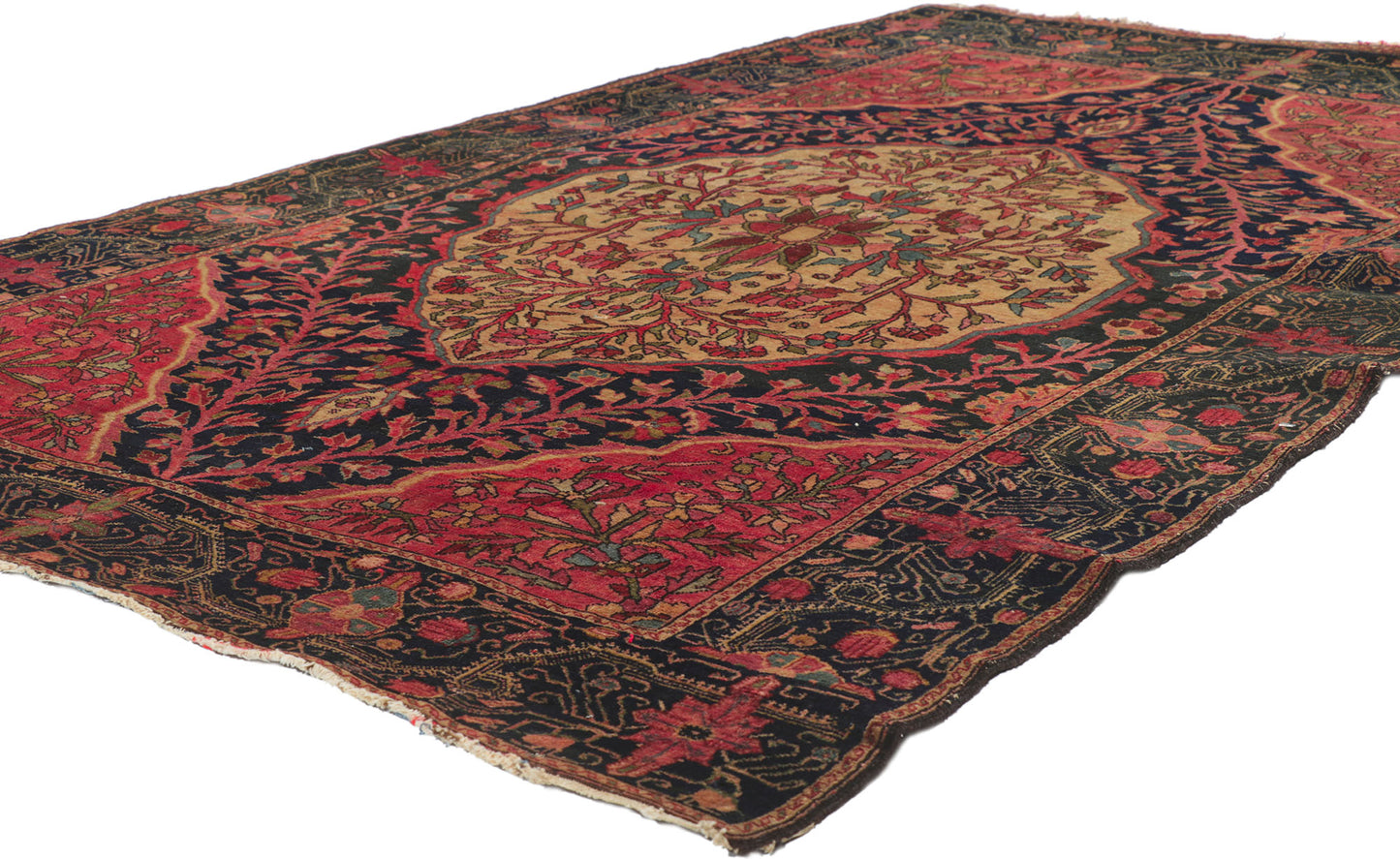 4 x 6 Antique Persian Farahan Rug 76975