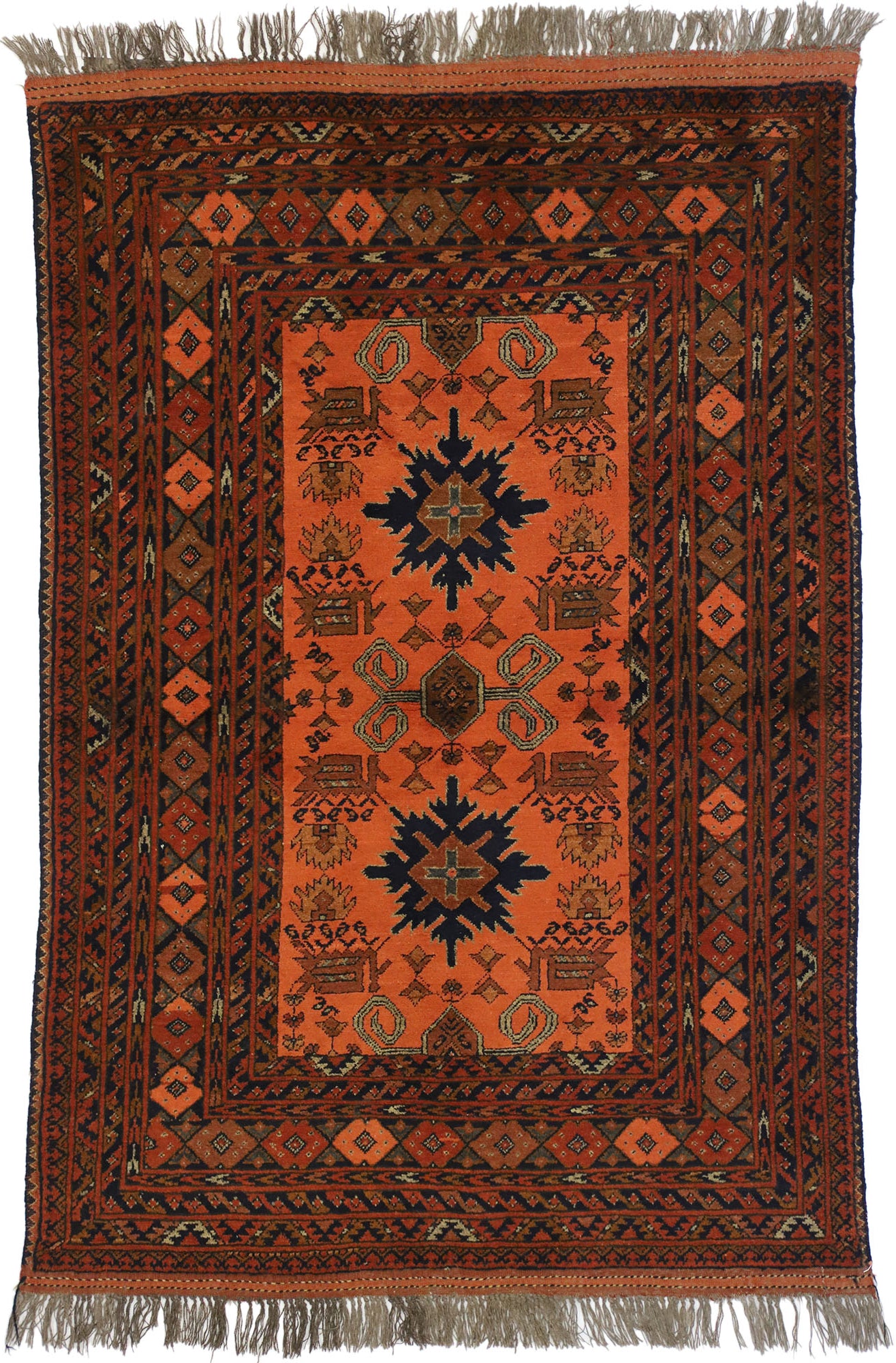 3 x 5 Vintage Afghan Rug 76990
