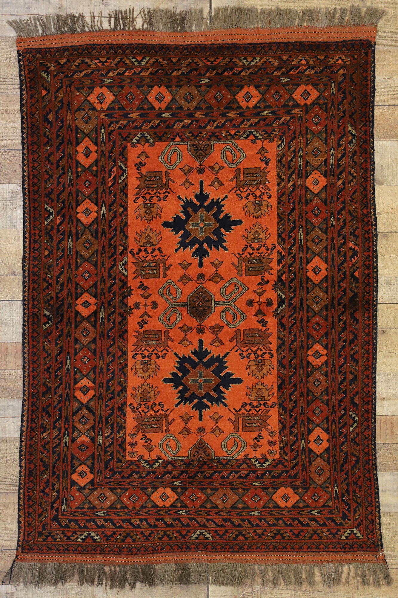 3 x 5 Vintage Afghan Rug 76990