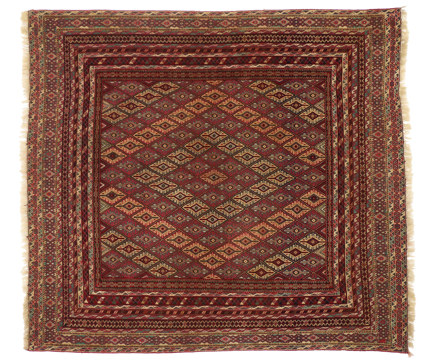 6 x 6 Vintage Afghan Rug 77004