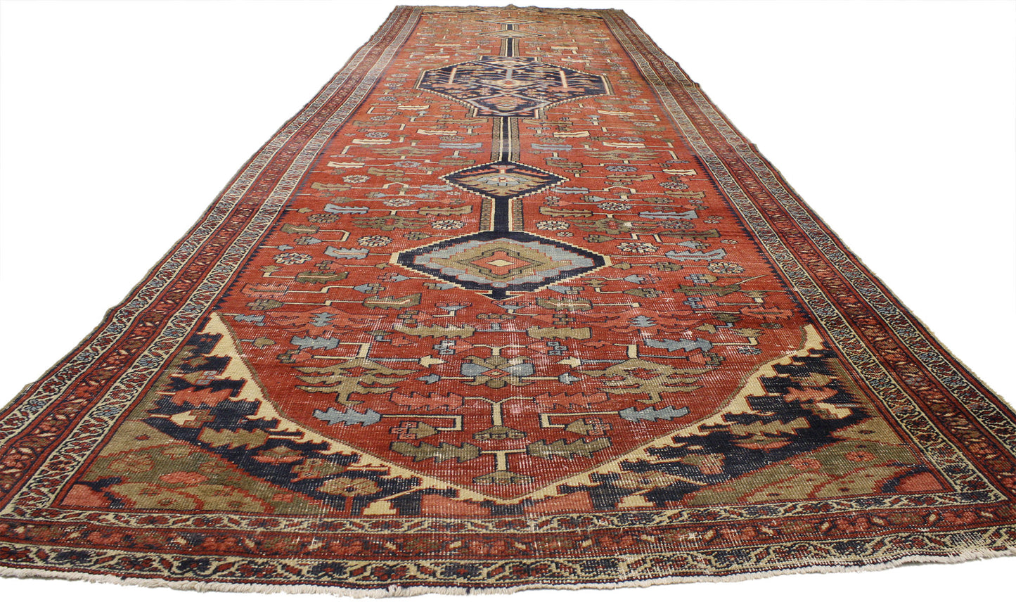 6 x 20 Antique Serapi Rug 77020