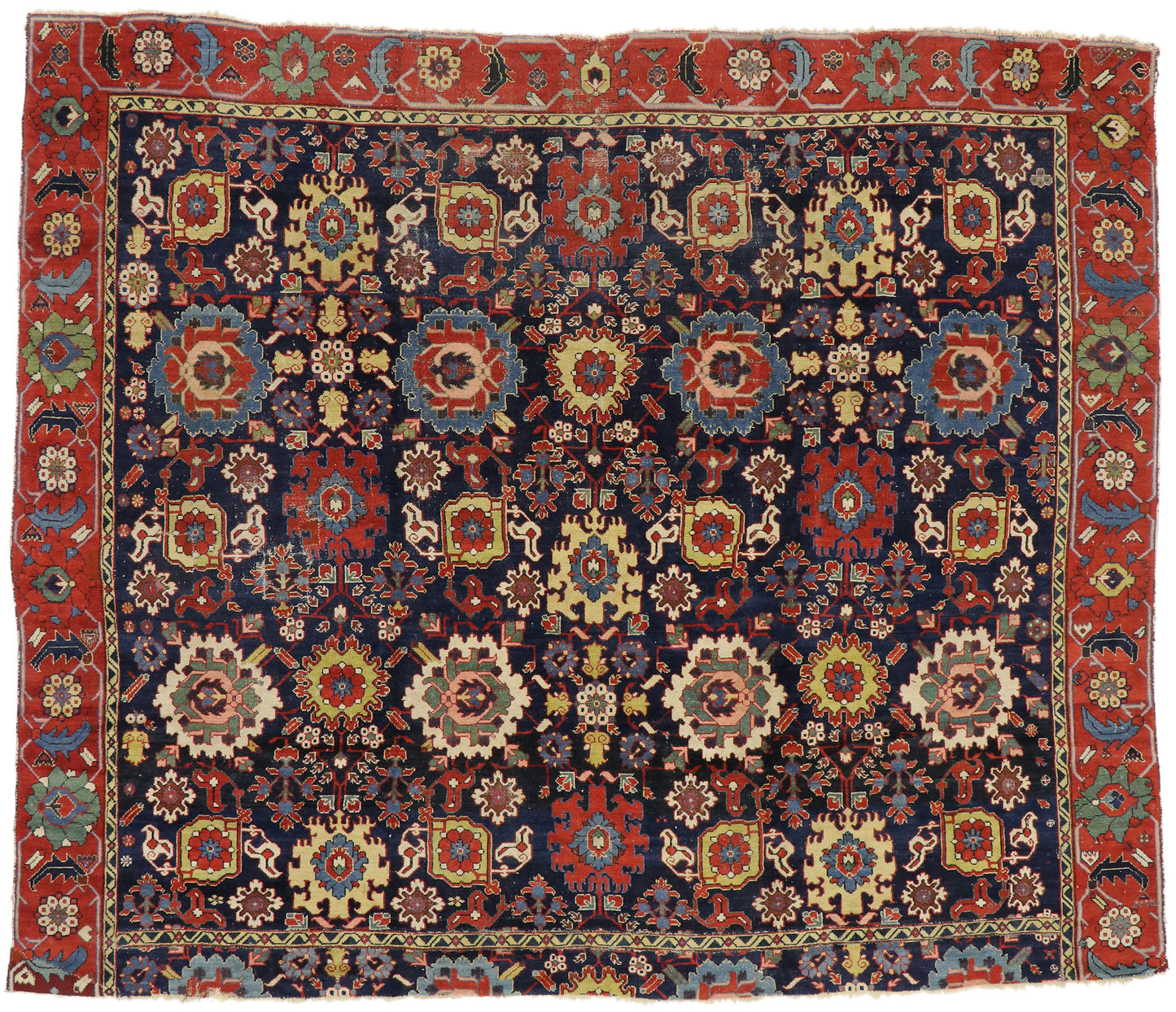 8 x 10 Antique Caucasian Azerbaijan Harshang Rug 77021