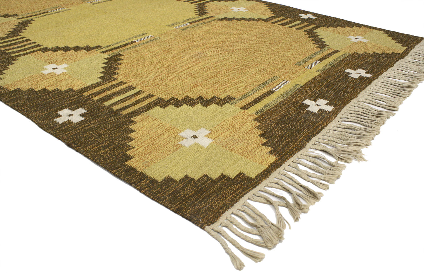 5 x 8 Ingegerd Silow Vintage Swedish Rollakan Rug 77034