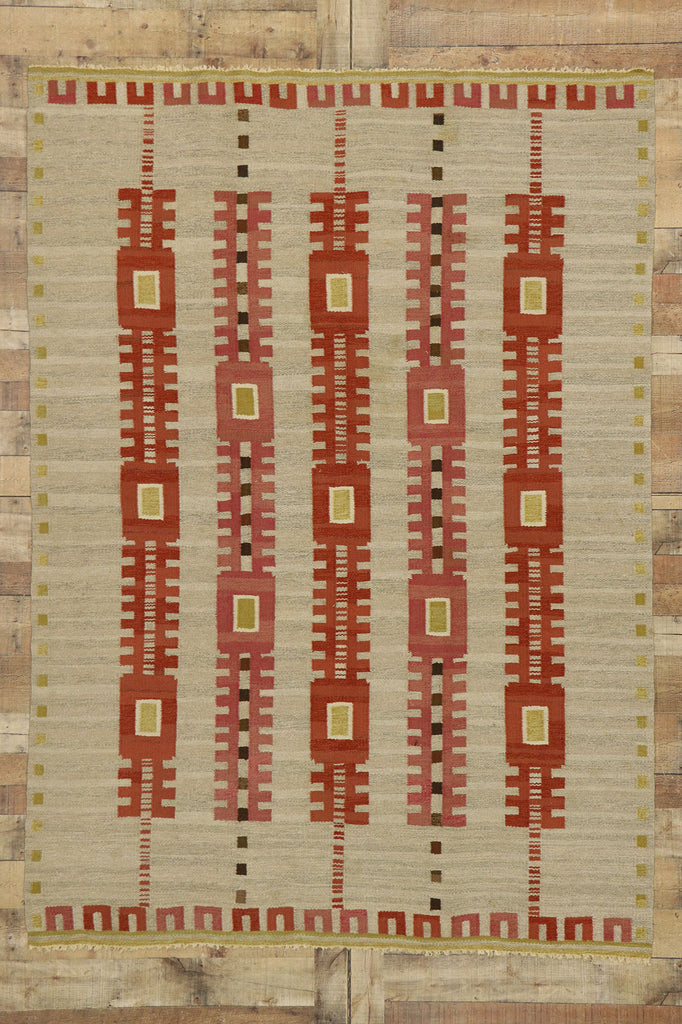 6 x 8 Vintage Scandinavian Swedish Kilim Rug 77038