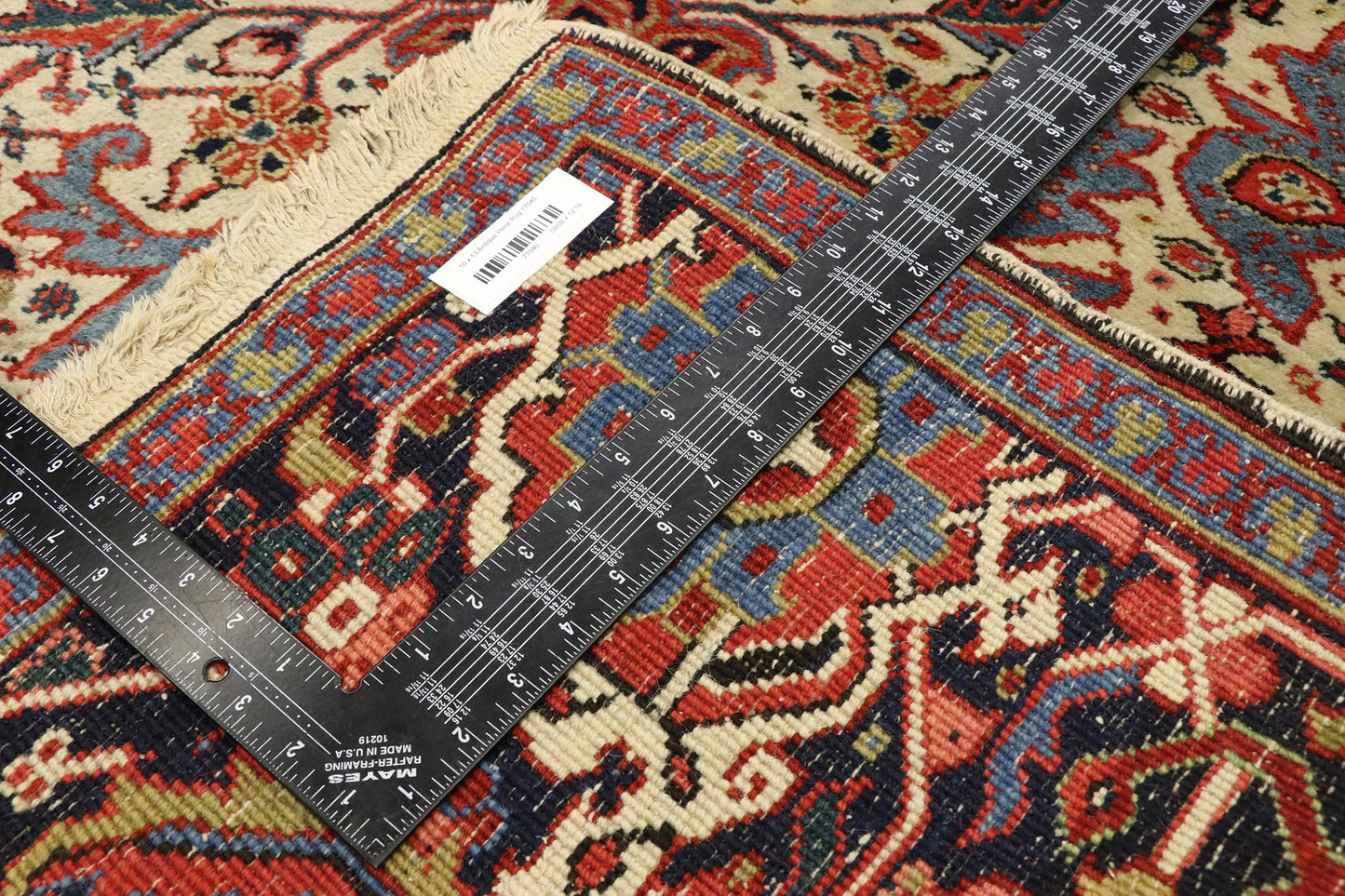 10 x 13 Antique Persian Heriz Rug 77040
