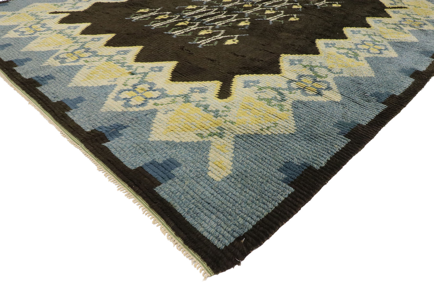 8 x 10 Vintage Swedish Rya Rug 77043
