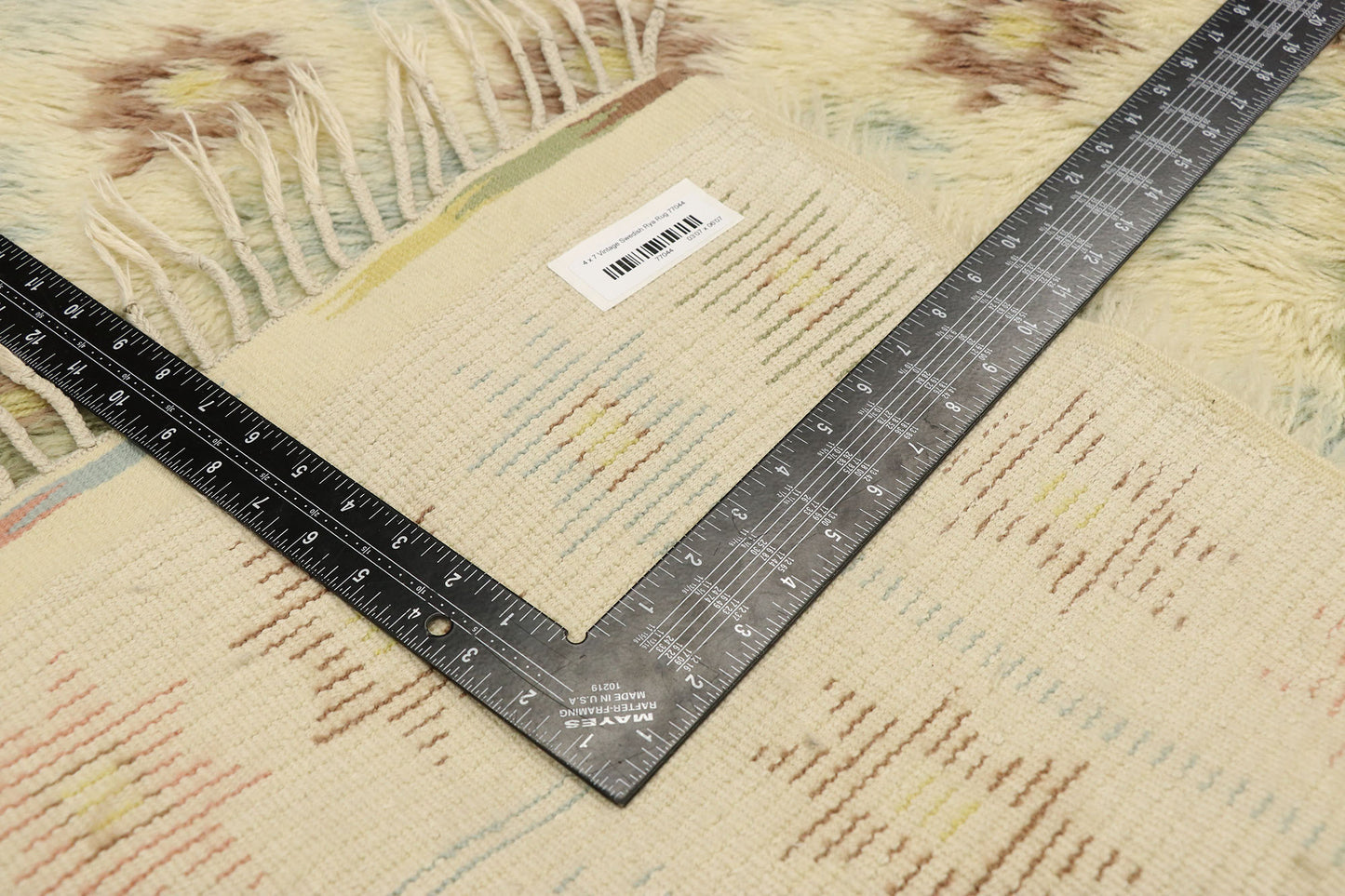 4 x 7 Vintage Swedish Rya Rug 77044