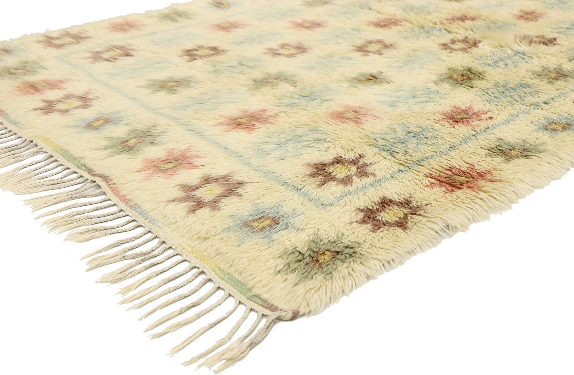 4 x 7 Vintage Swedish Rya Rug 77044