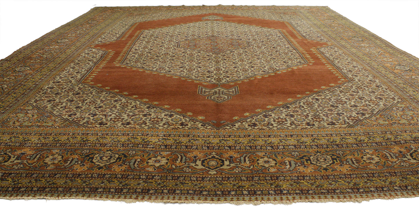 11 x 16 Antique Persian Tabriz Rug 77050