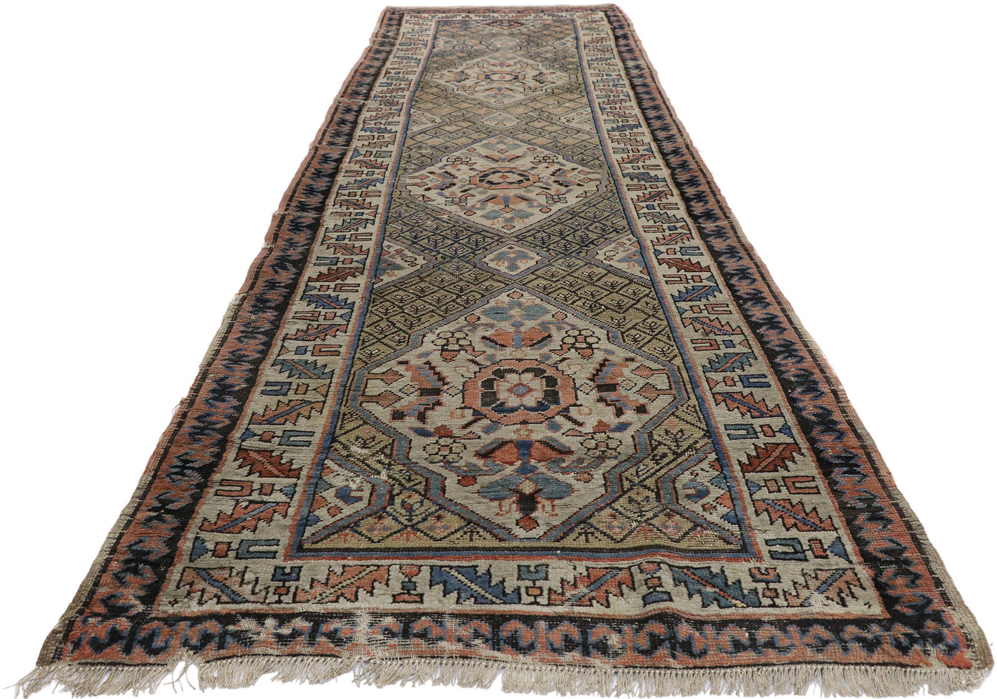 3 x 11 Antique Caucasian Kazak Rug 77058