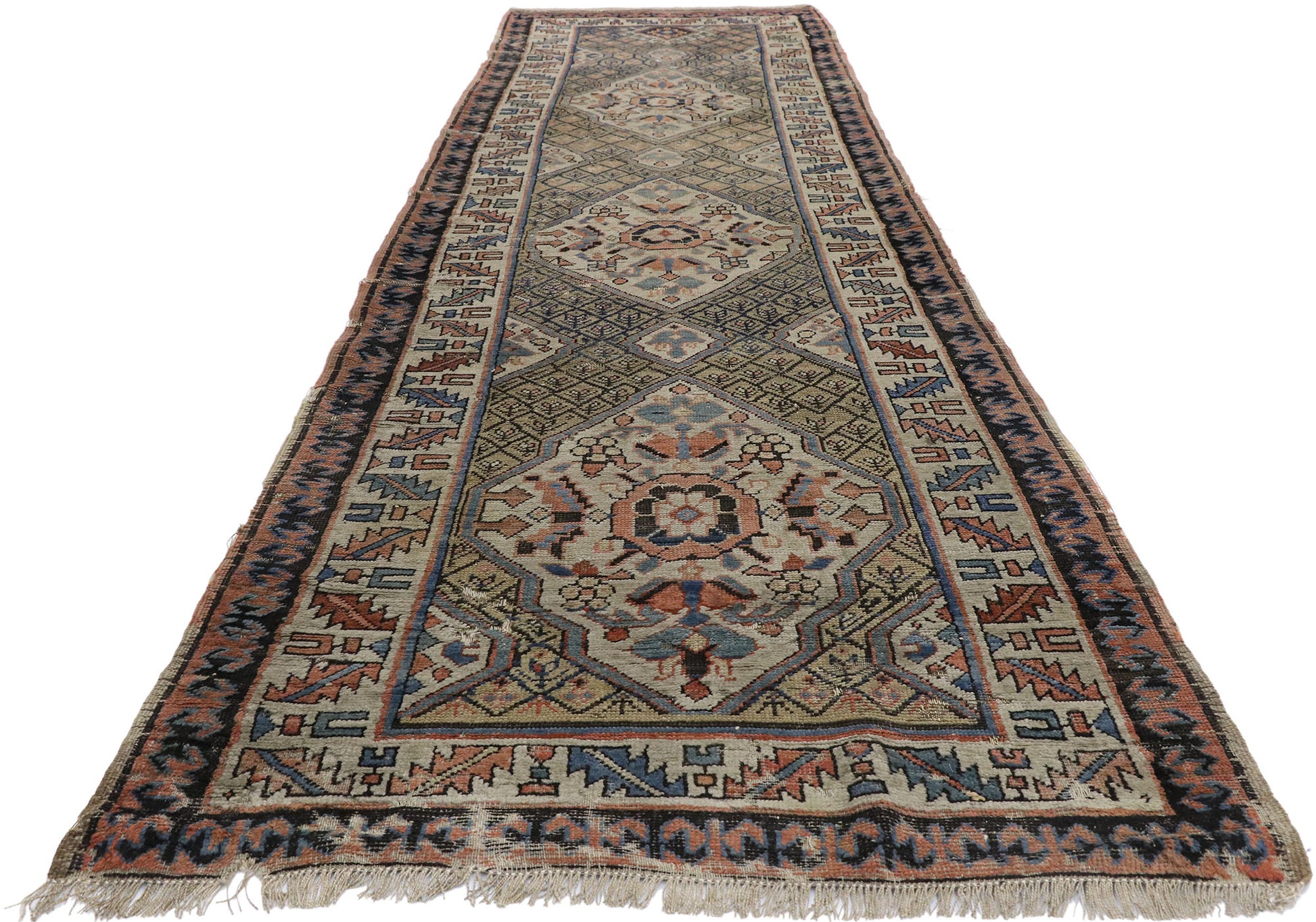 3 x 11 Antique Caucasian Kazak Rug 77058