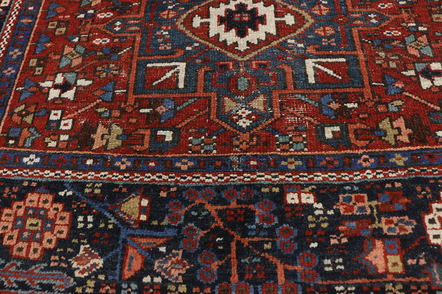 4 x 6 Antique Persian Heriz Rug 77063