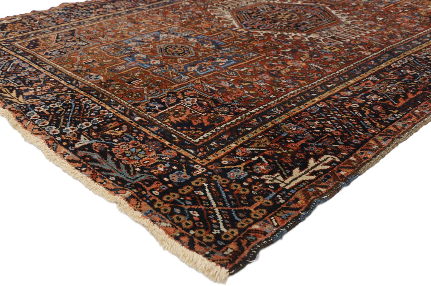 5 x 7 Antique Persian Heriz Rug 77064