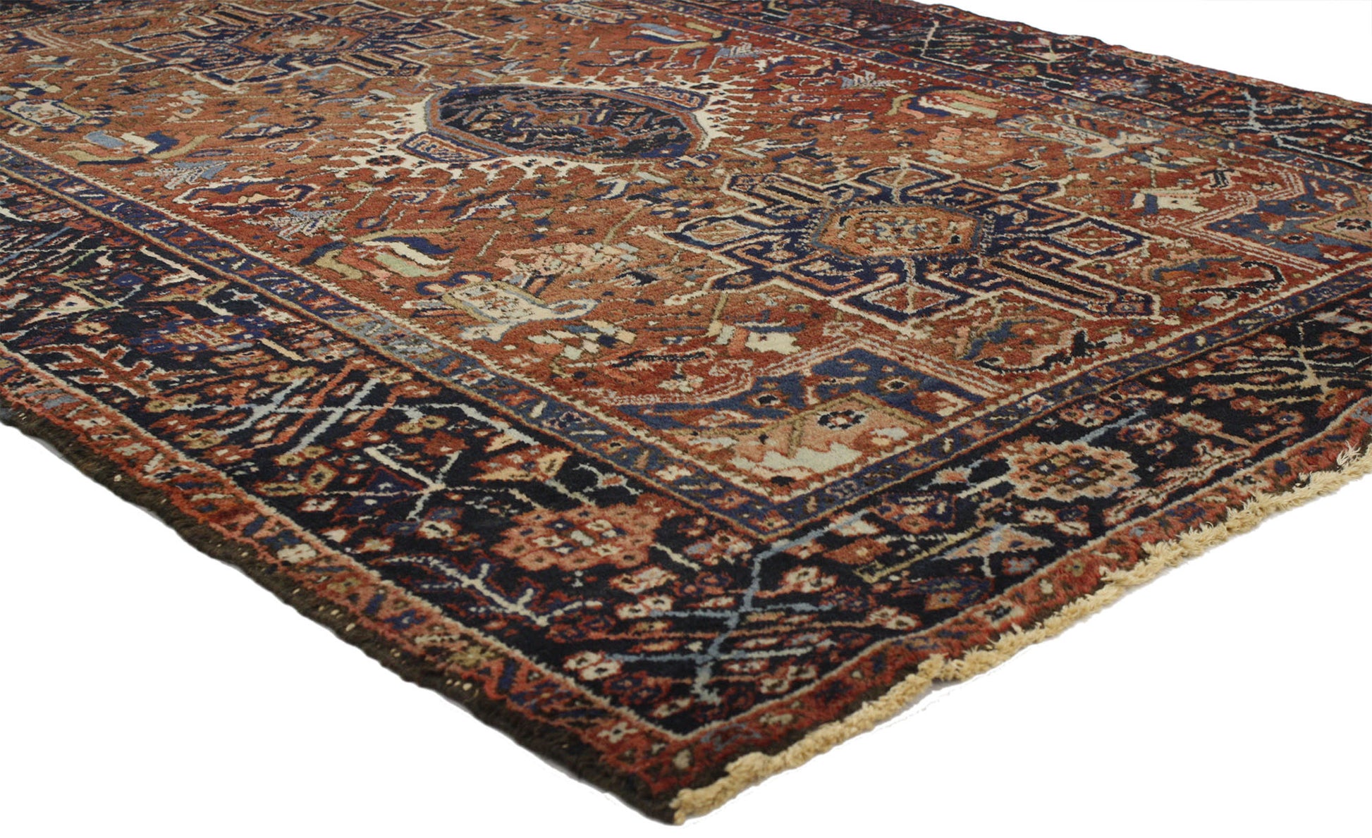 5 x 6 Antique Persian Heriz Rug 77066