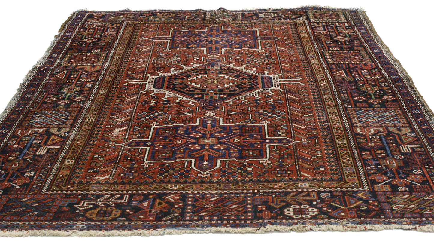 5 x 6 Antique Heriz Rug 77068