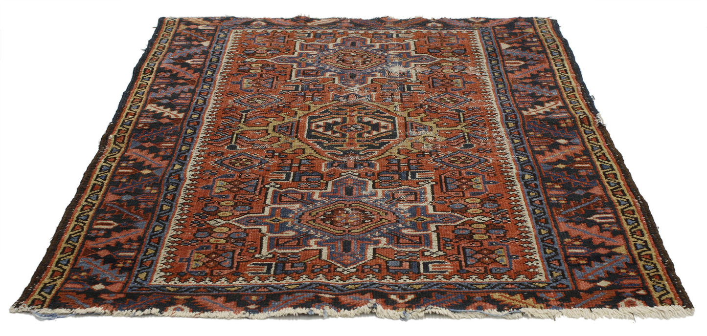 3 x 4 Antique Persian Heriz Rug 77072