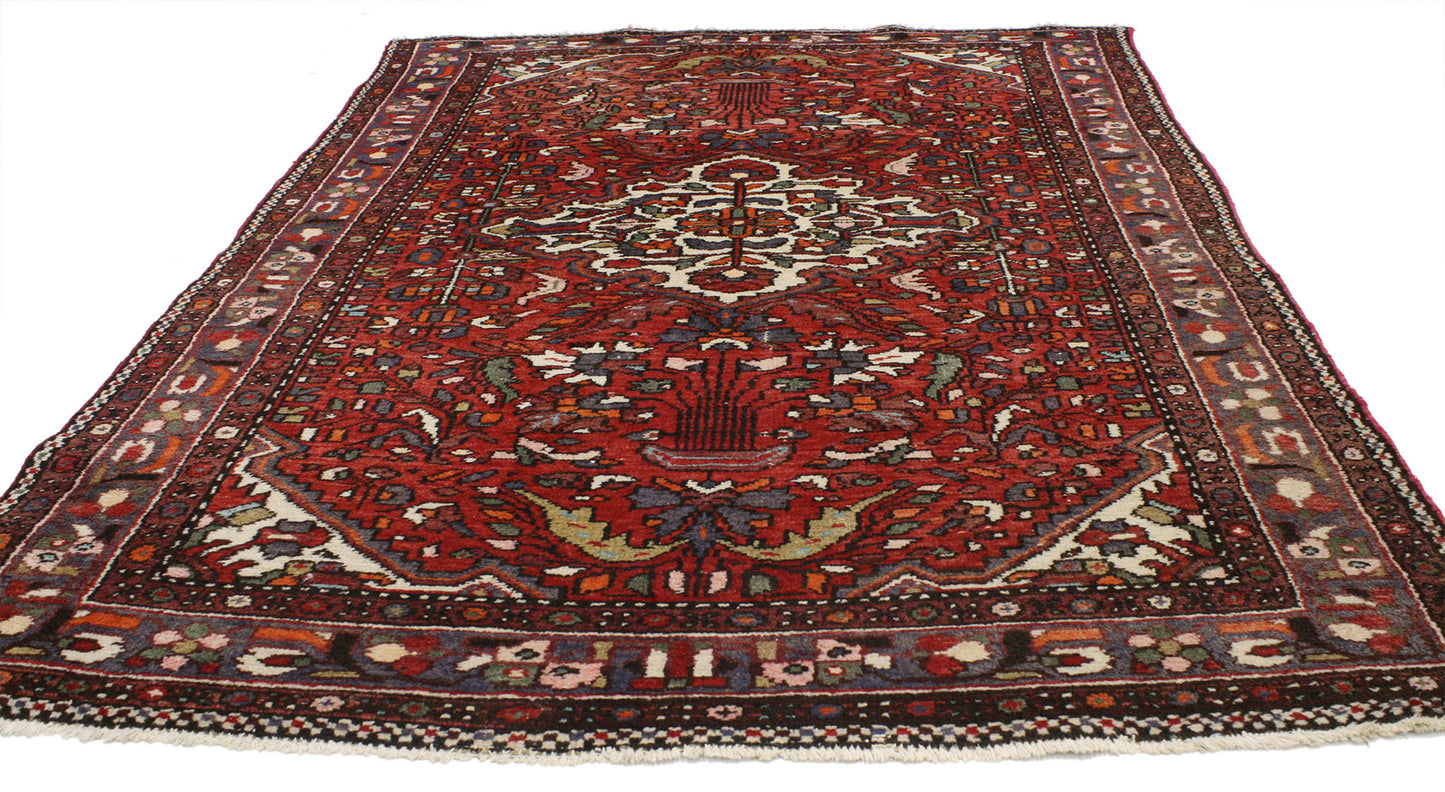 5 x 7 Vintage Hamadan Rug 77082