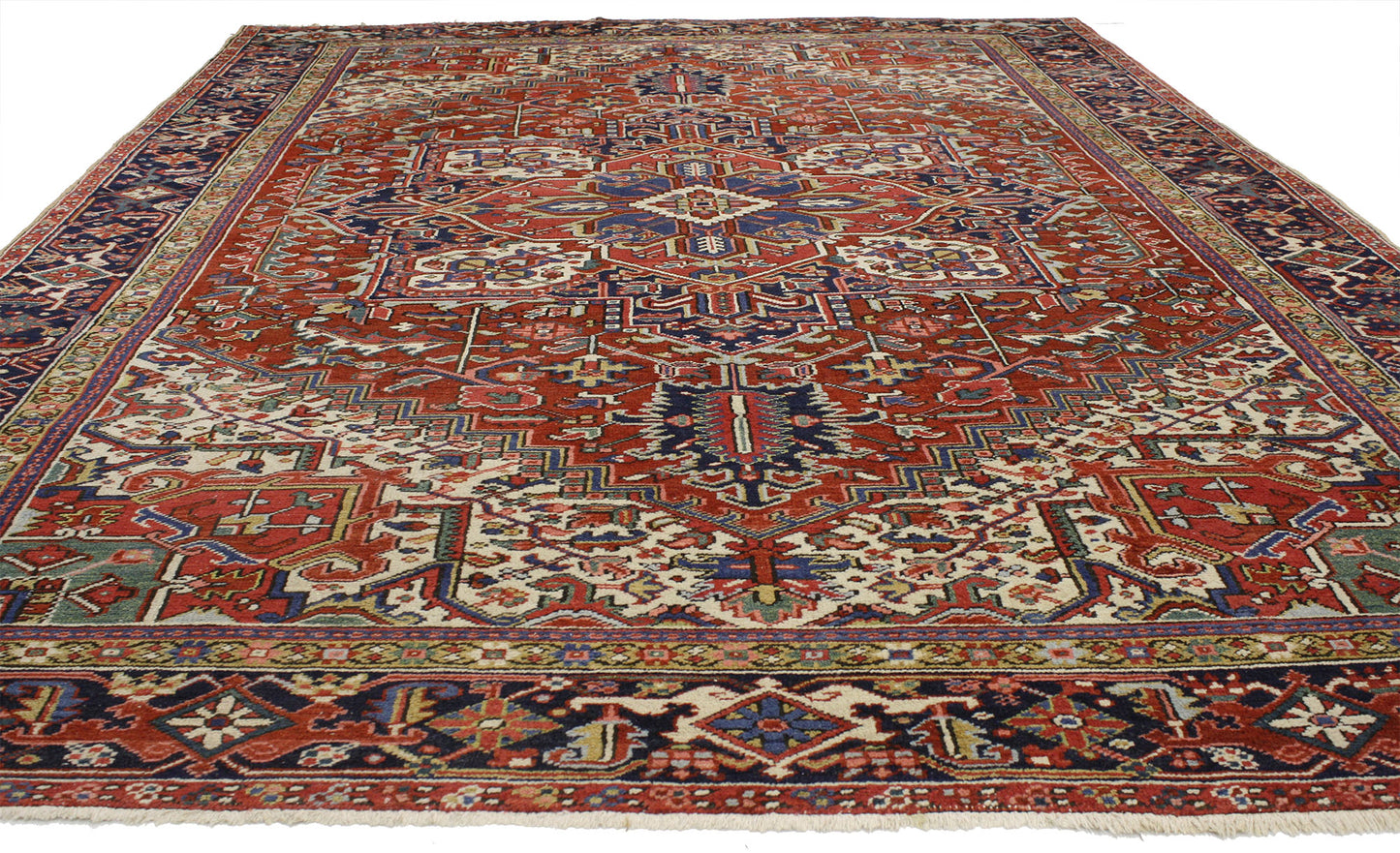 8 x 11 Antique Heriz Rug 77088