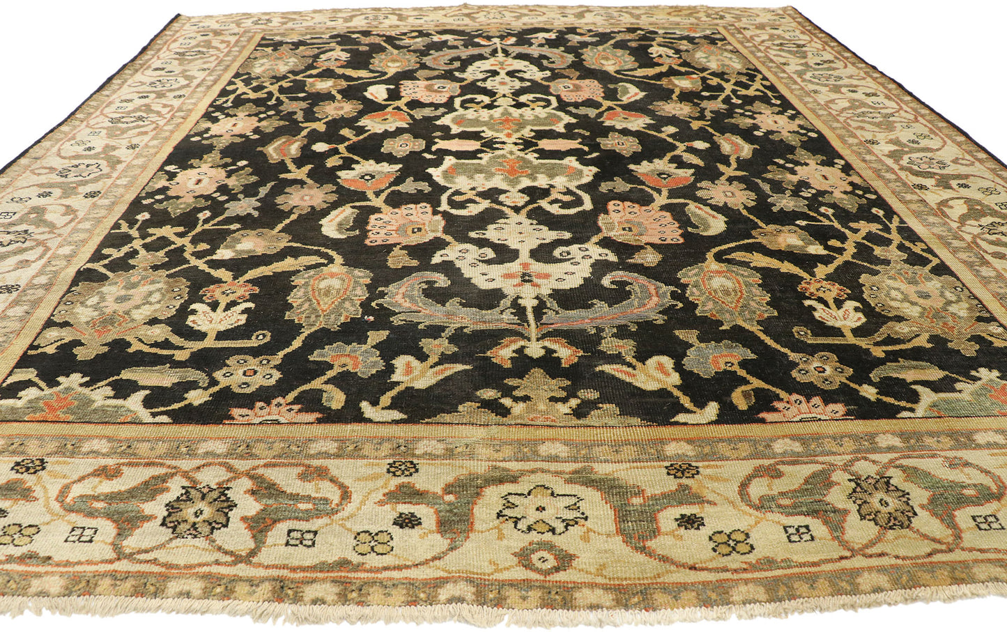 9 x 10 Antique Persian Sultanabad Rug 77104