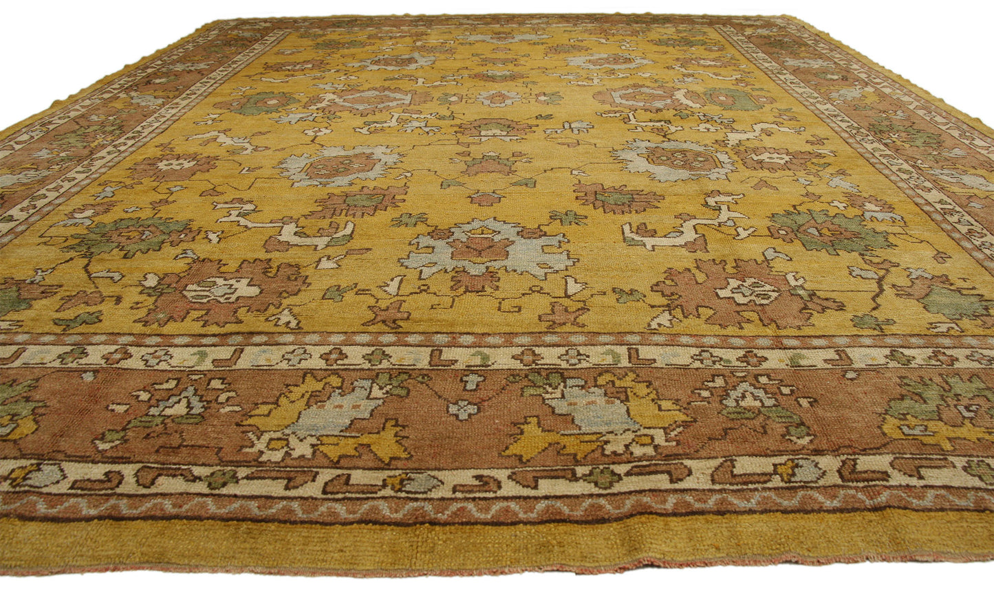 13 x 16 Antique Turkish Oushak Rug 77109
