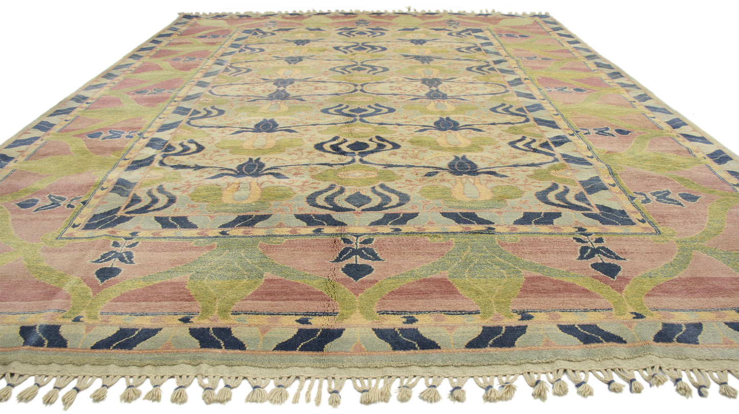 9 x 13 Vintage Turkish Oushak Rug 77112