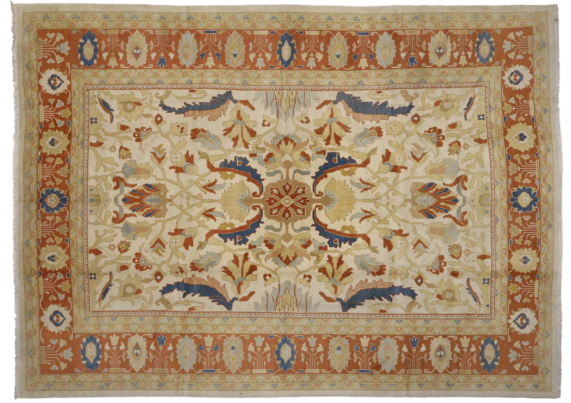 10 x 14 Vintage Persian Mahal Rug 77117