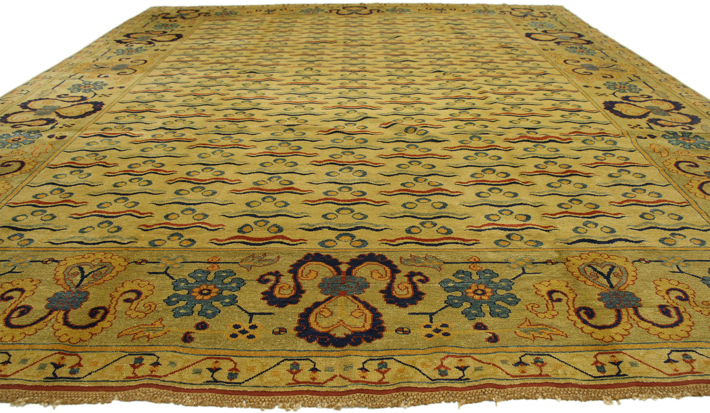 11 x 14 Vintage Turkish Oushak Rug 77119