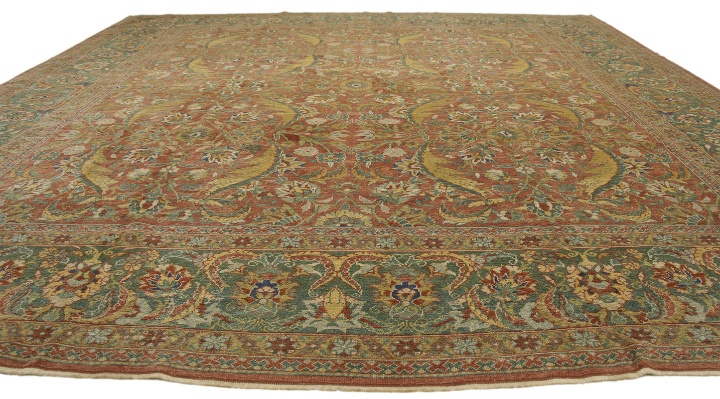 12 x 13 Vintage Turkish Oushak Rug 77120