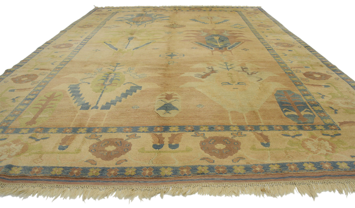 9 x 13 Vintage Oushak Rug 77125
