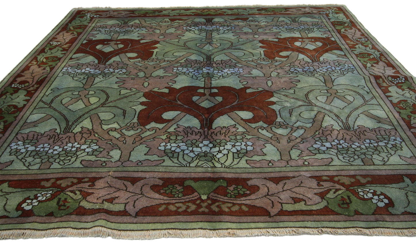 7 x 7 Vintage Turkish Oushak Rug 77135