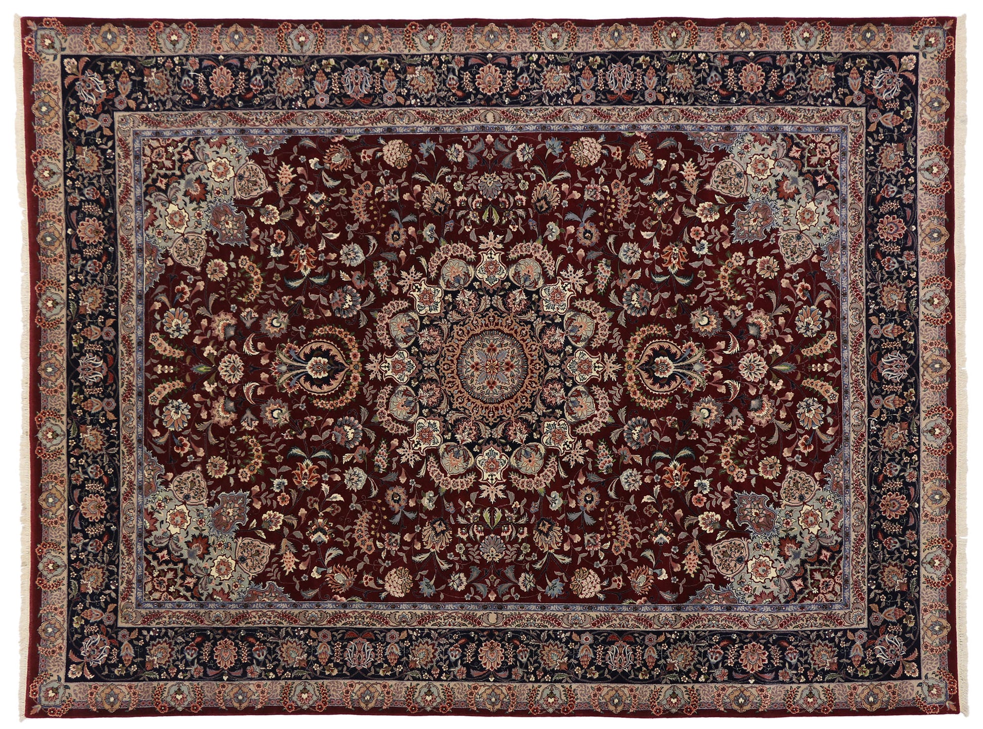 9 x 12 Vintage Chinese Tabriz Rug 77142