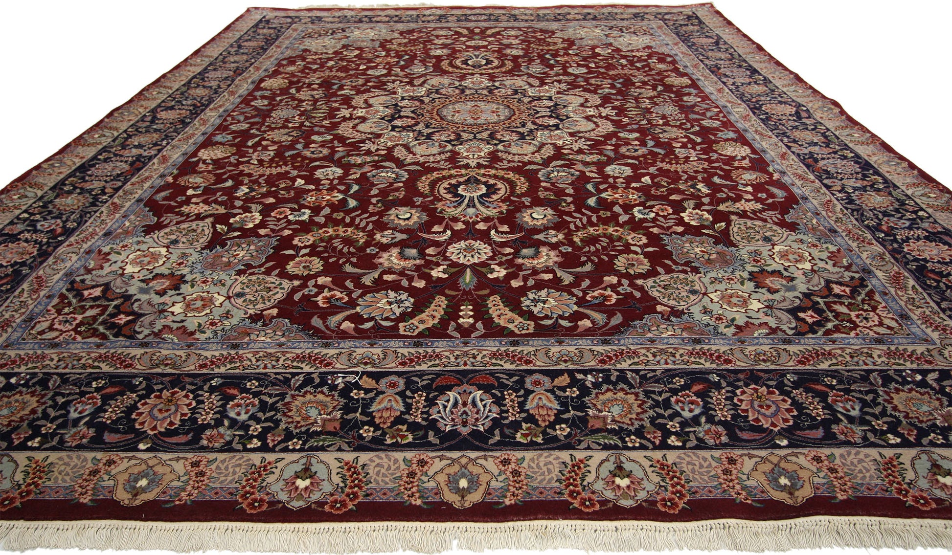 9 x 12 Vintage Chinese Tabriz Rug 77142