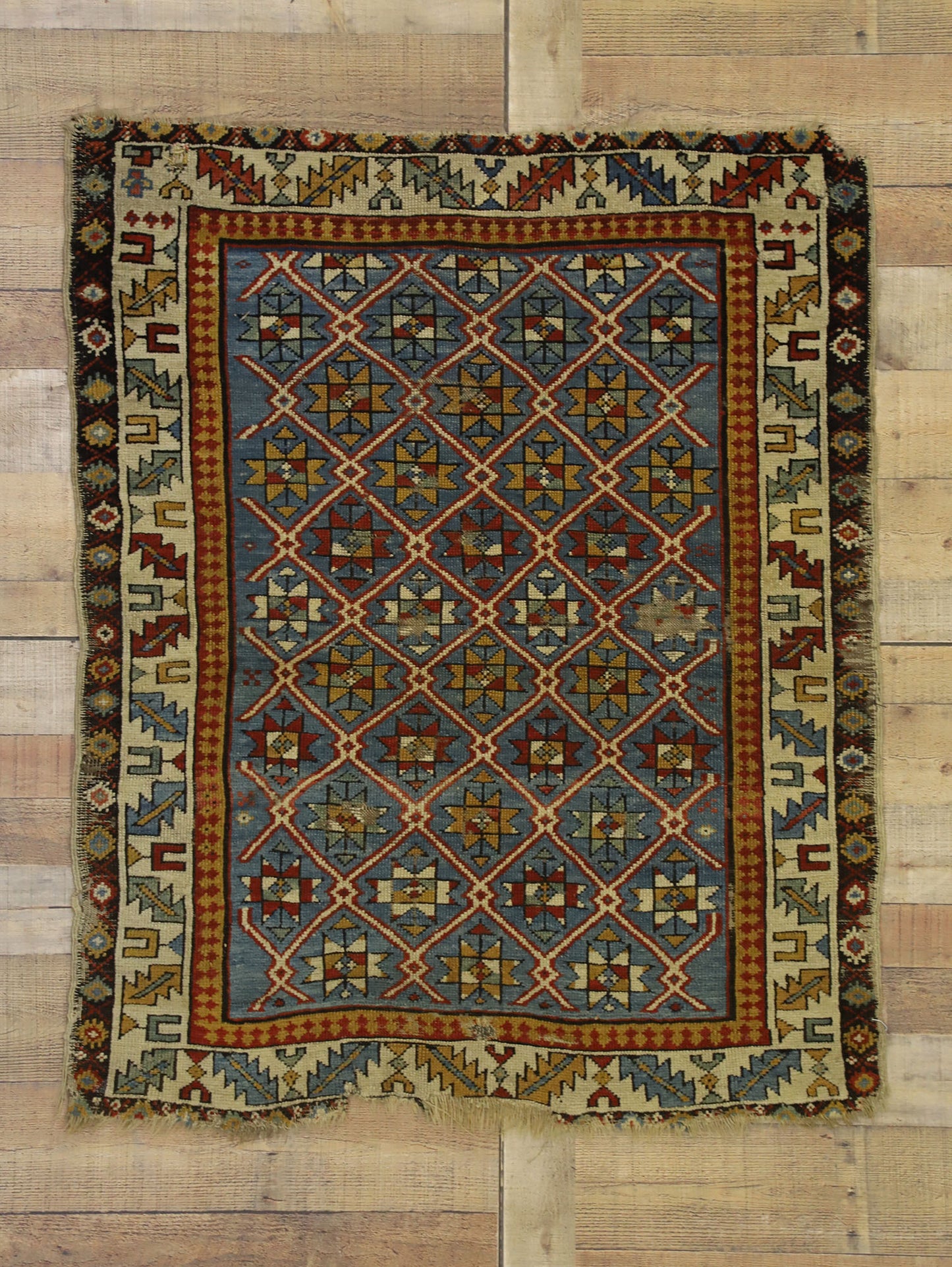 3 x 4 Antique Caucasian Shirvan Rug 77146