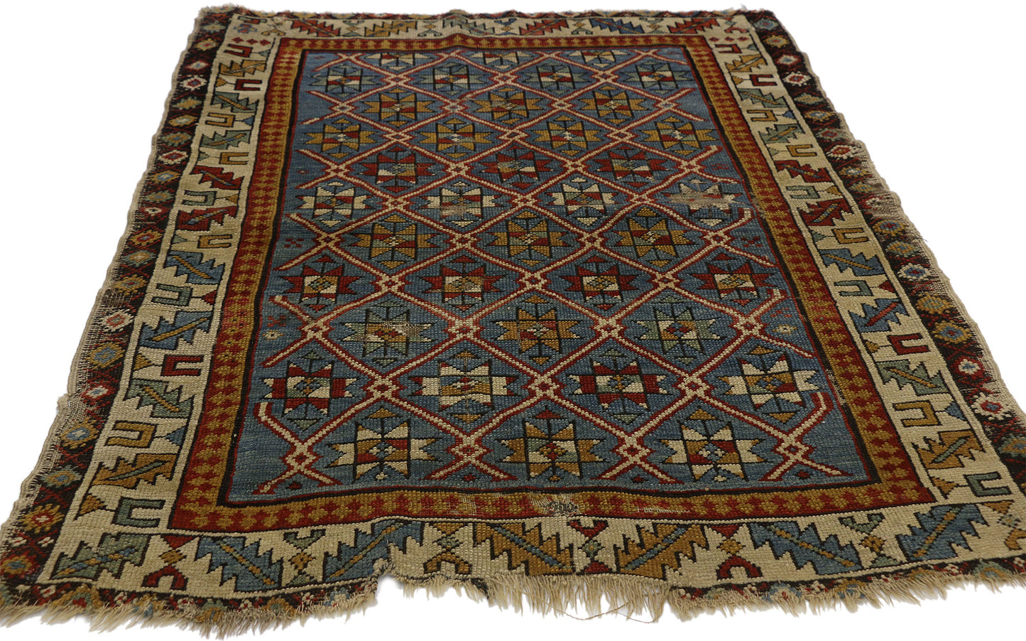 3 x 4 Antique Caucasian Shirvan Rug 77146