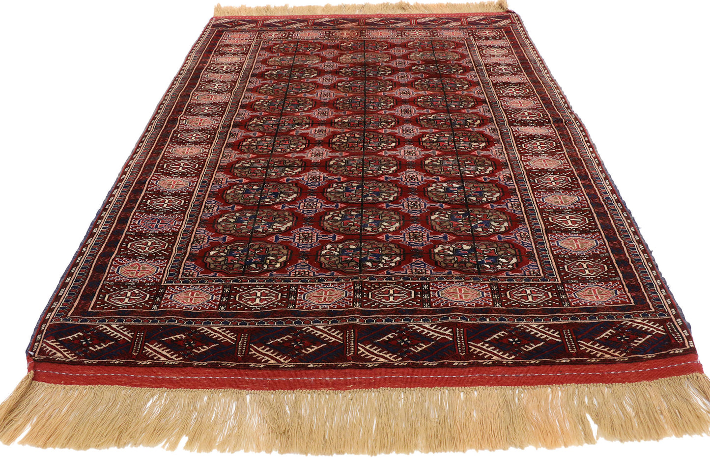 4 x 6 Vintage Turkmenistan Tekke Rug 77157