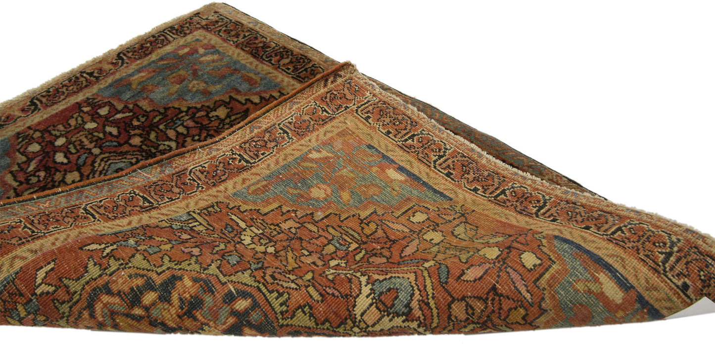 2 x 2 Antique Persian Sarouk Farahan Rug 77163