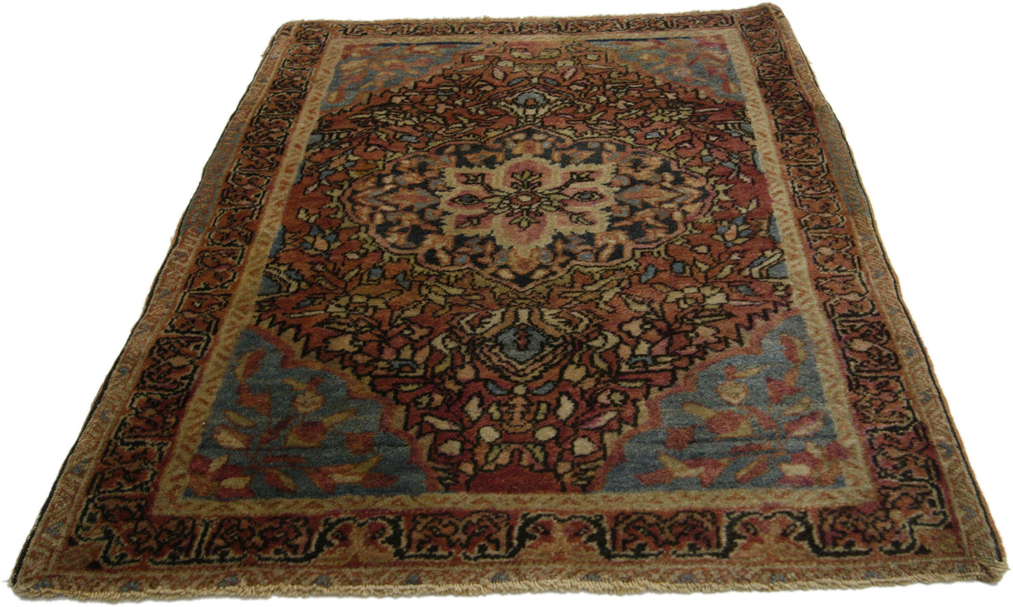 2 x 2 Antique Persian Sarouk Farahan Rug 77163