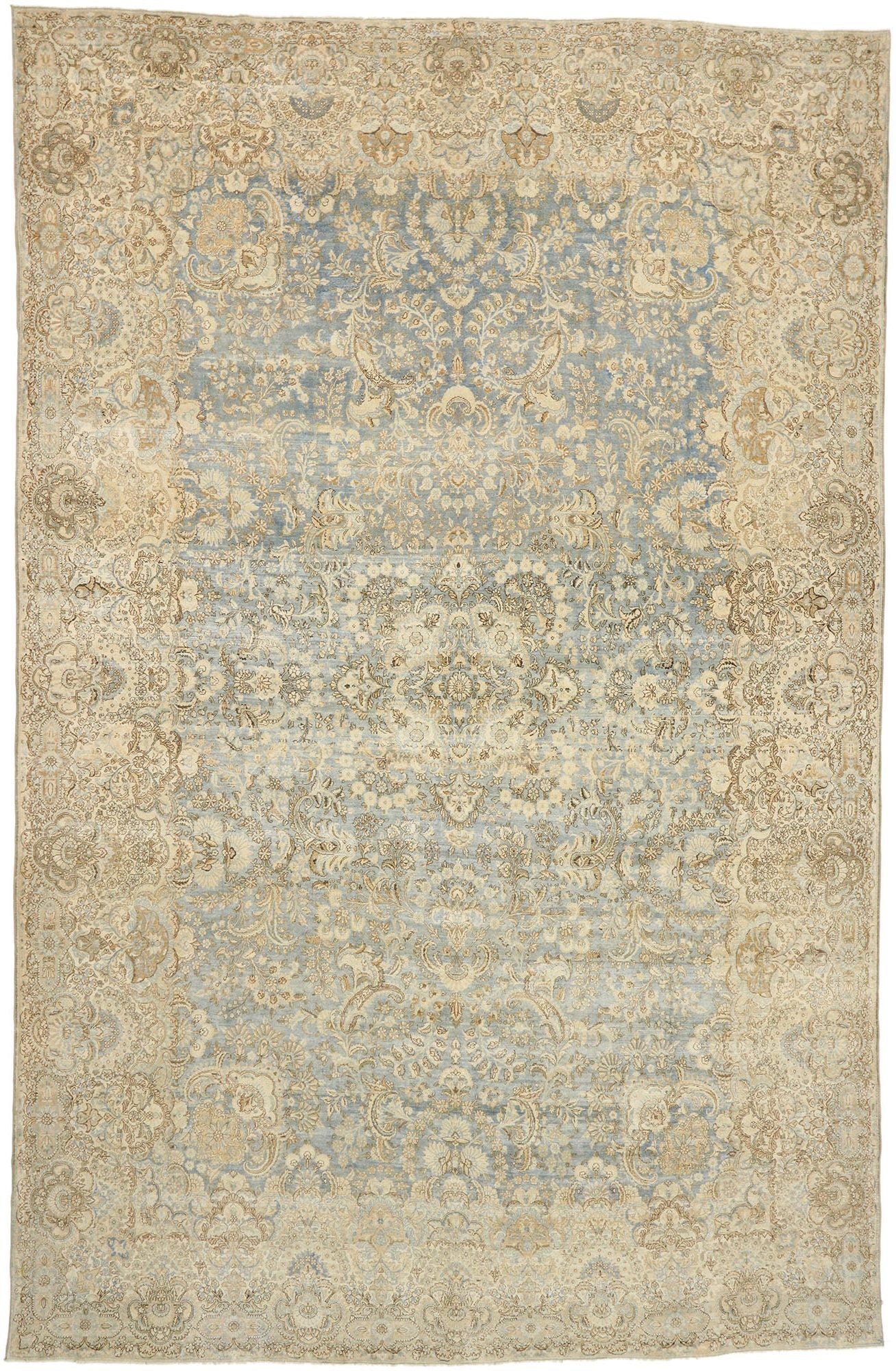 11 x 17 Antique Persian Kerman Rug 77167