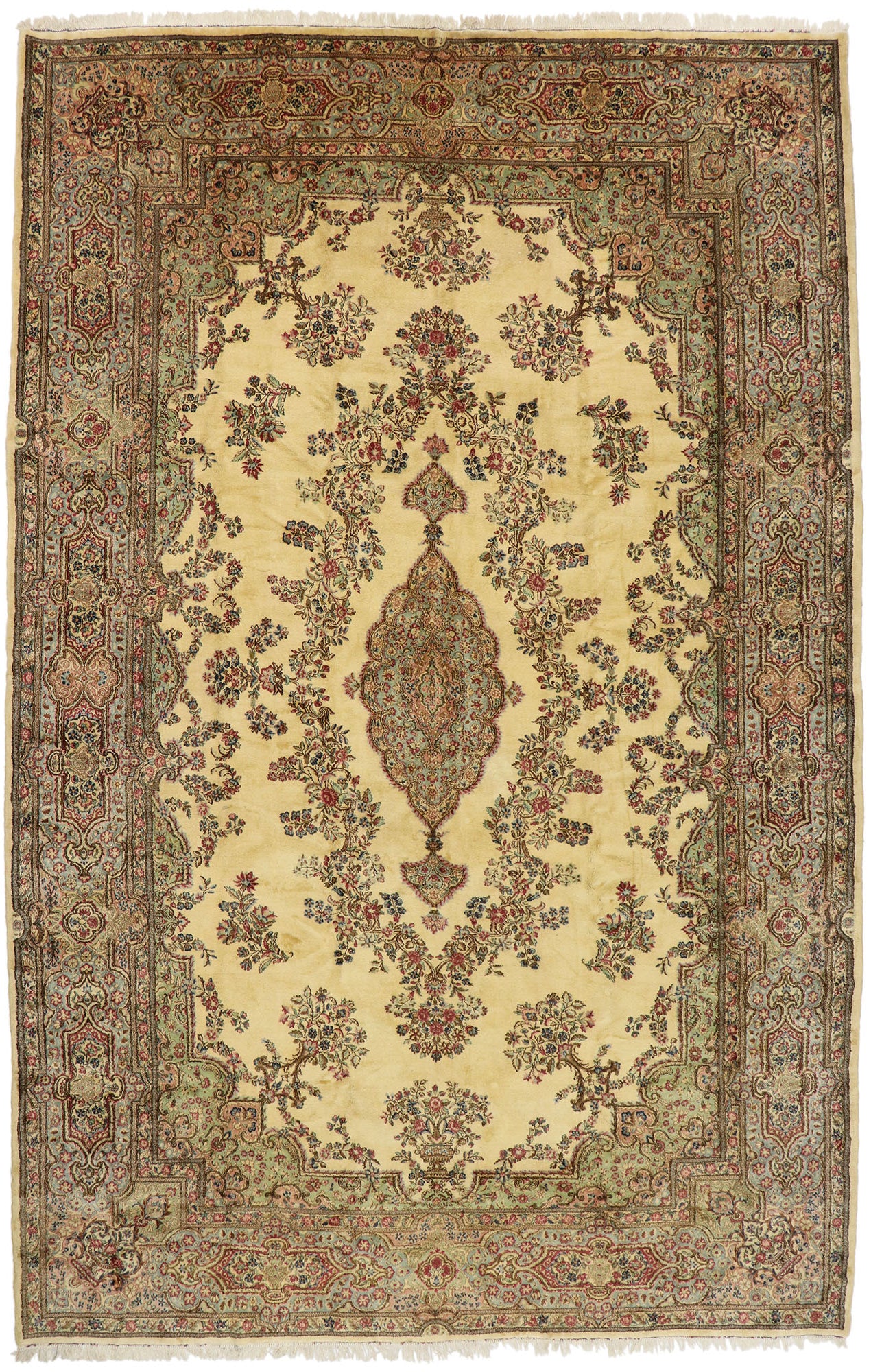 12 x 18 Antique Persian Kerman Rug 77168