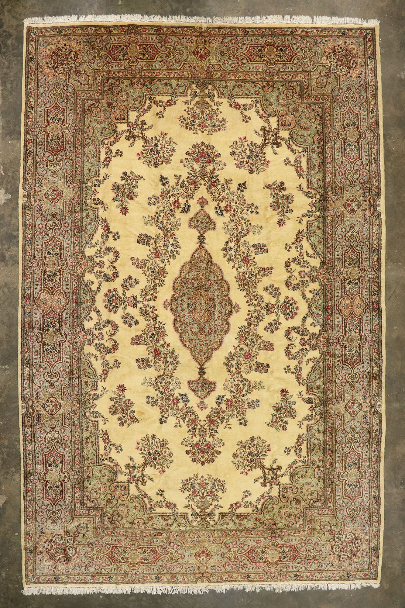 12 x 18 Antique Persian Kerman Rug 77168