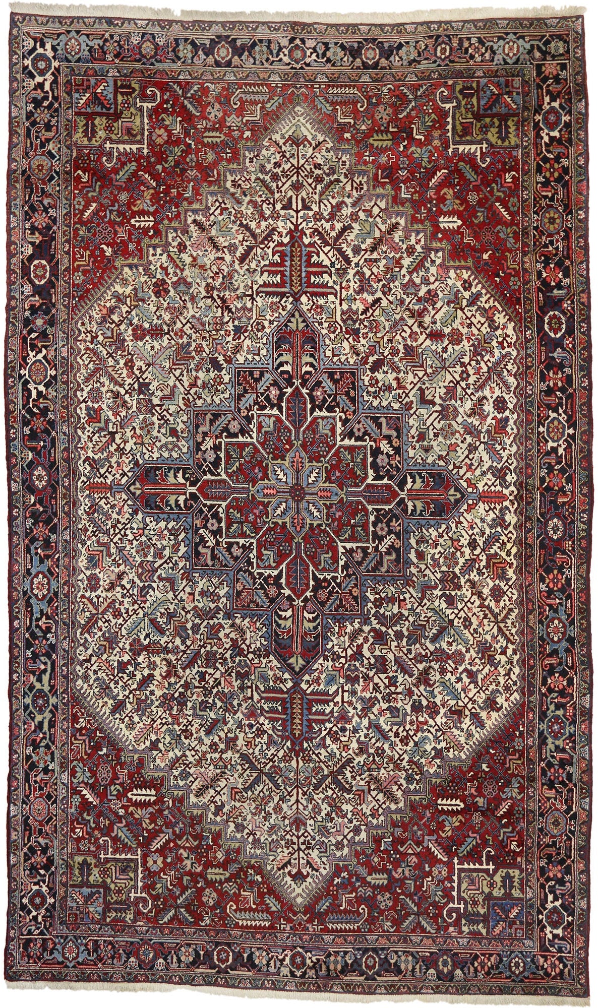 11 x 19 Antique Persian Heriz Rug 77175