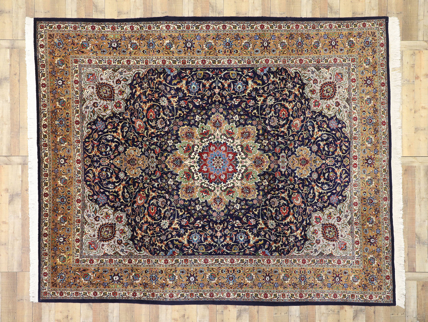 10 x 12 Vintage Persian Tabriz Rug 77188