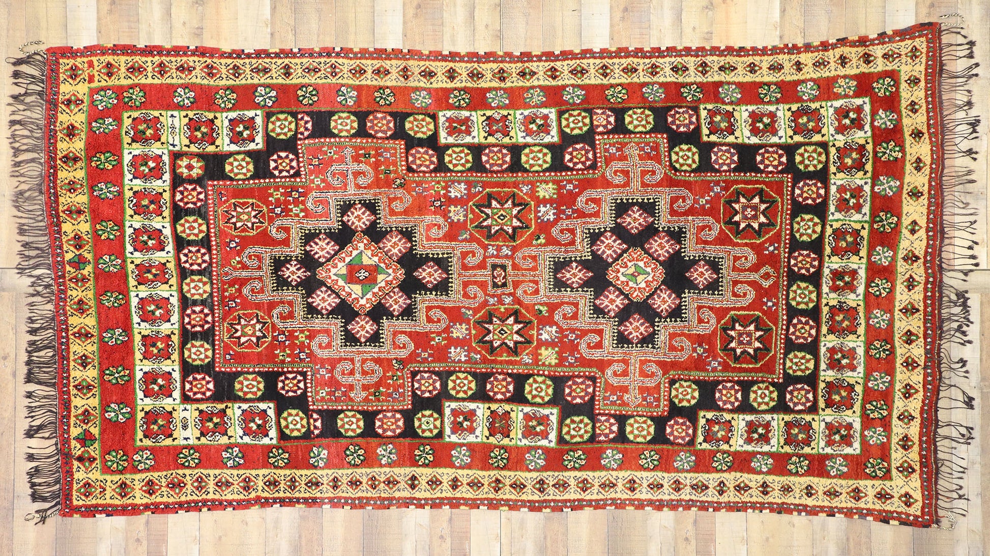 6 x 12 Vintage Rabat Moroccan Rug 77203