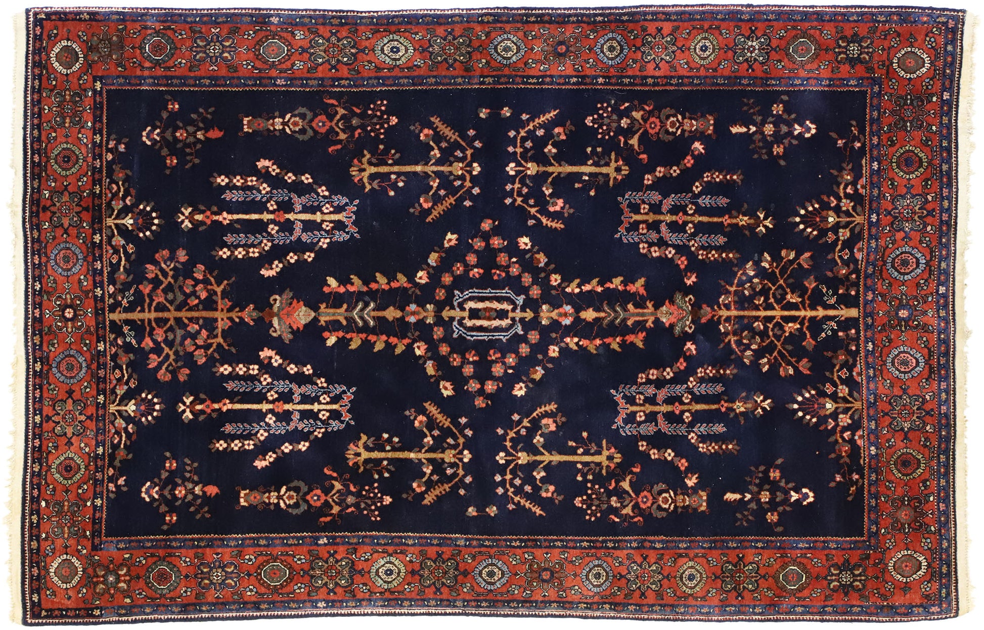 4 x 6 Antique Persian Sarouk Rug 77208