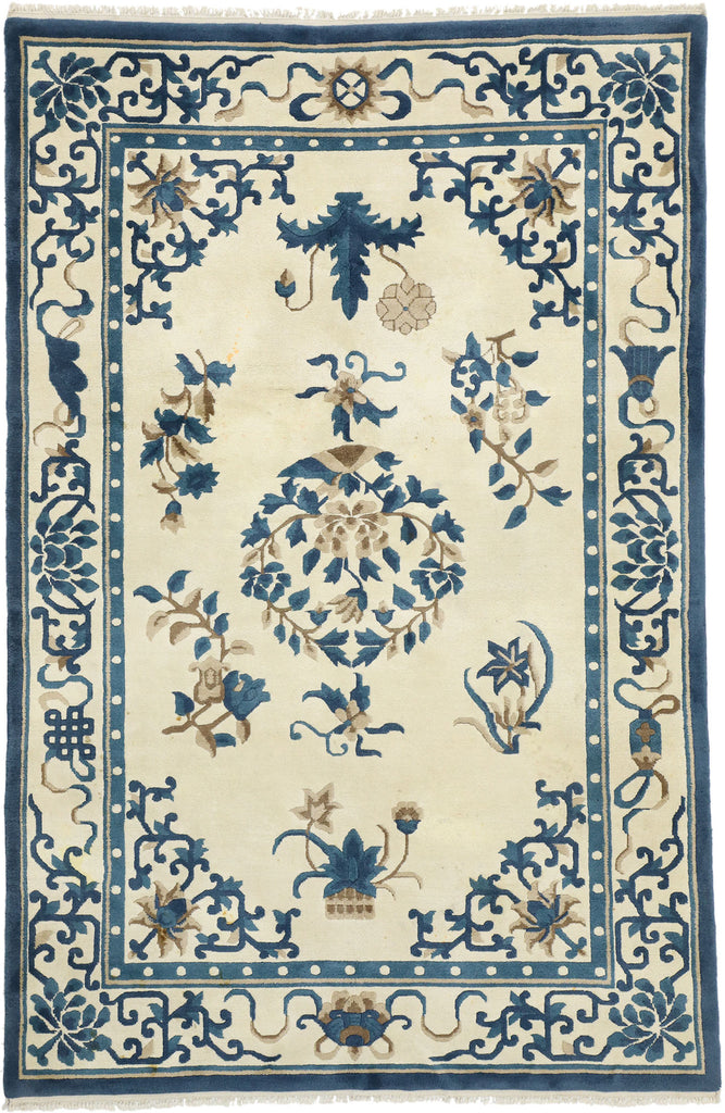 6 x 9 Vintage Chinese Peking Indian Rug 77211