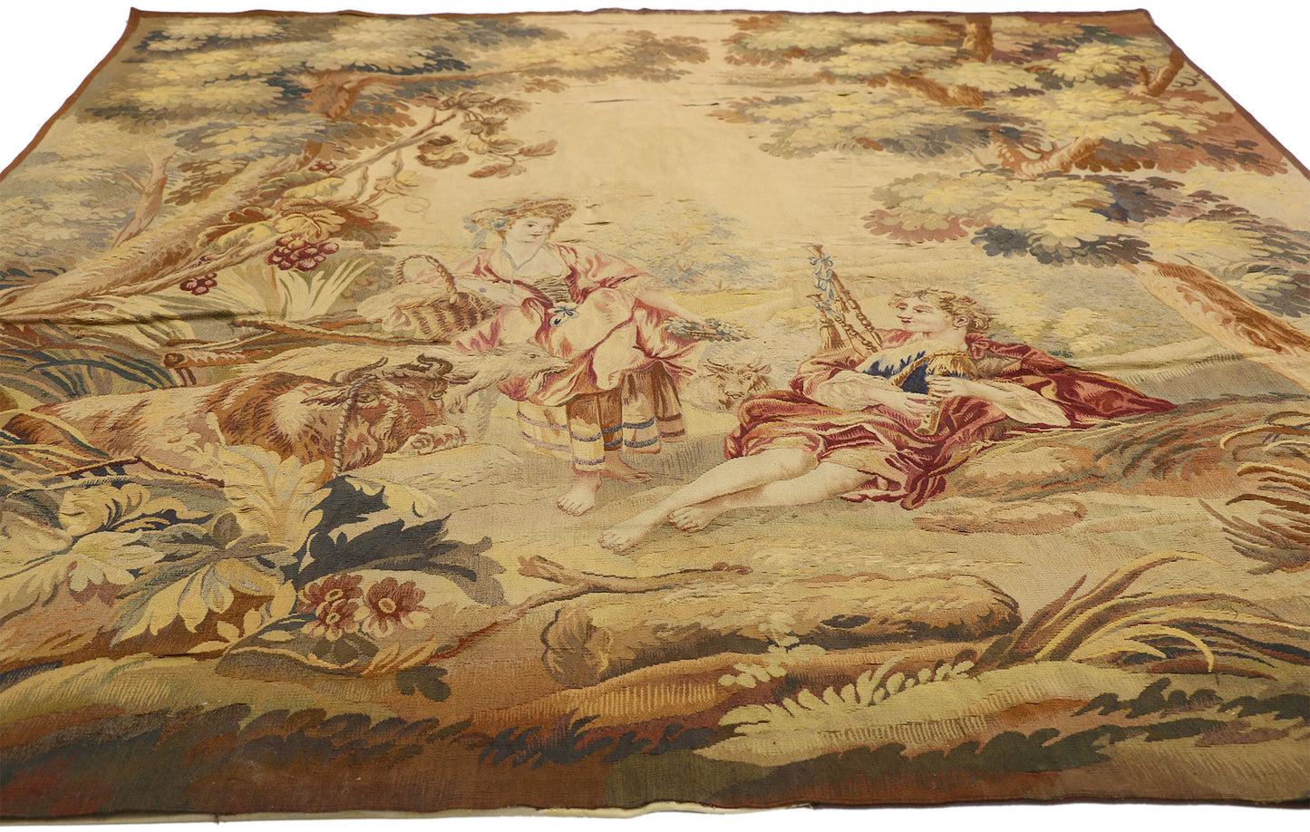 6 x 7 Antique French Tapestry 77221