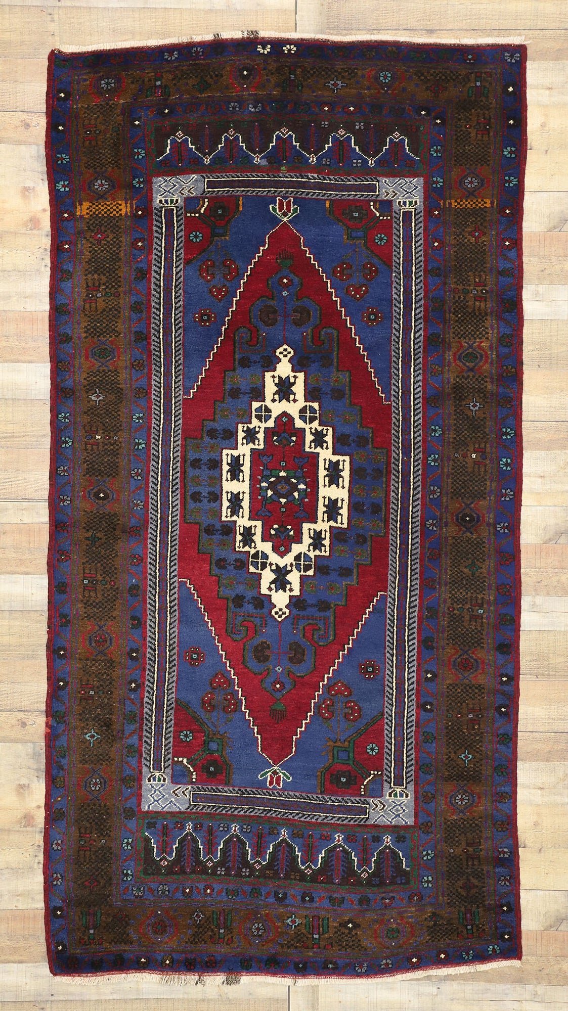 5 x 10 Vintage Turkish Oushak Rug 77226